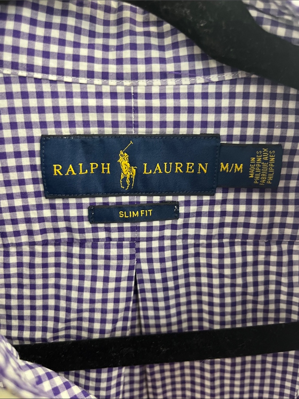 Polo by Ralph Lauren Navy and White Gingham Button-Down Shirt - Picture 2 of 3